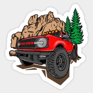 Ford Bronco Design - Red Bronco Sticker